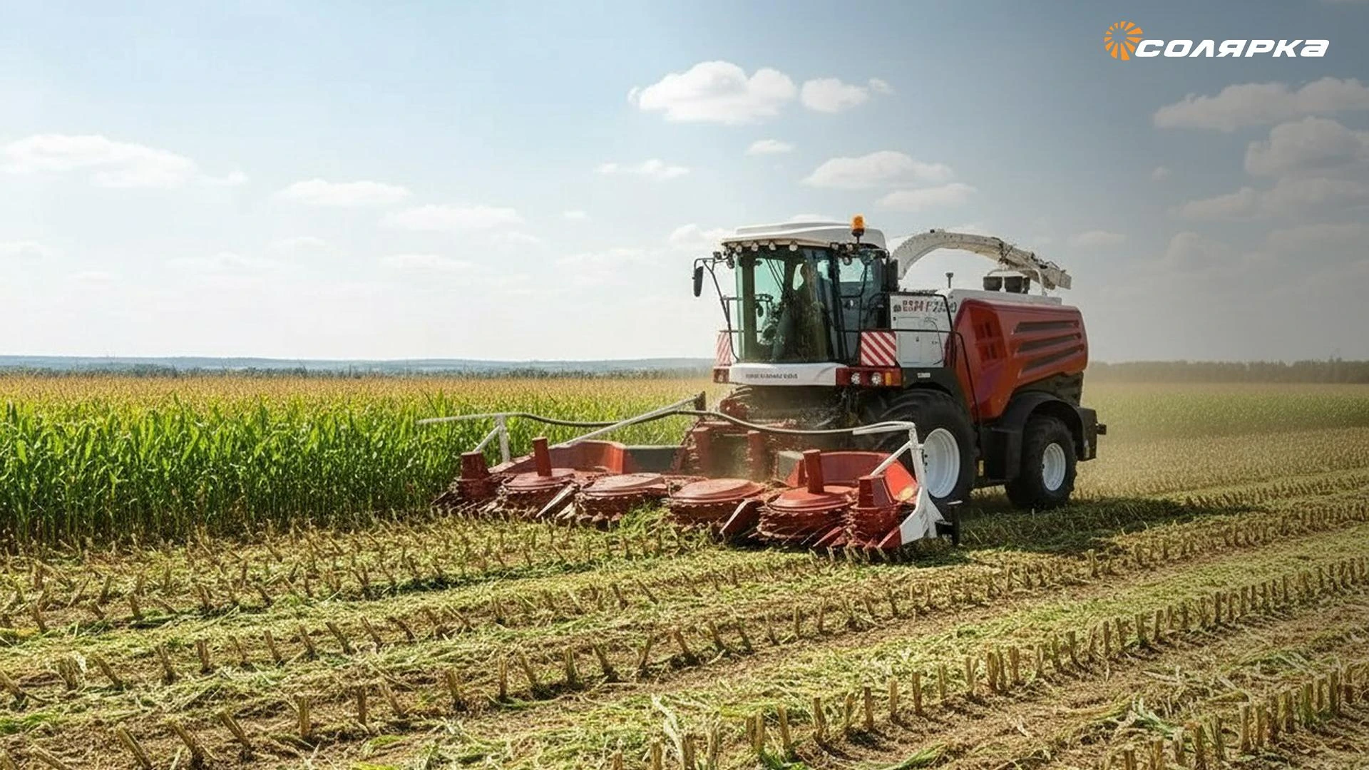 Картинка поста Первый отечественный 770-сильный кормоуборочный комбайн F 2750 презентовали Раису Татарстана