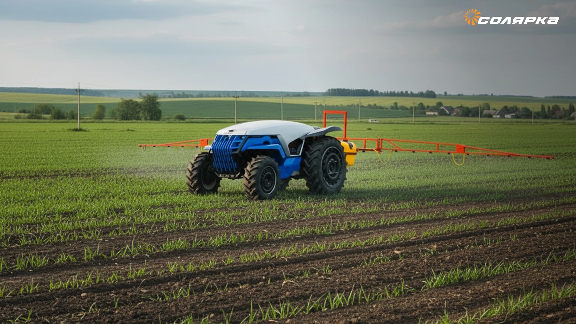 Картинка поста В Ростовской области испытали беспилотный электротрактор для фермеров